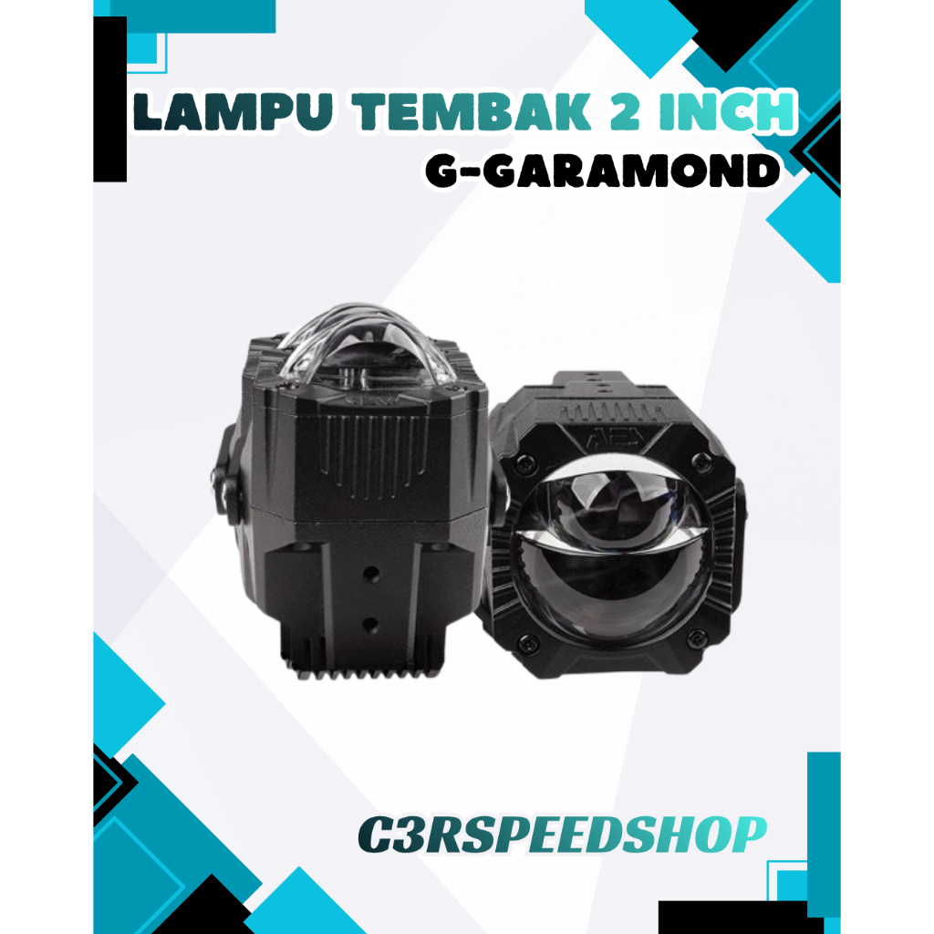 Biled Projector Foglamp AES 2 Inch G Garamond IP67 Waterproof 60 Watt