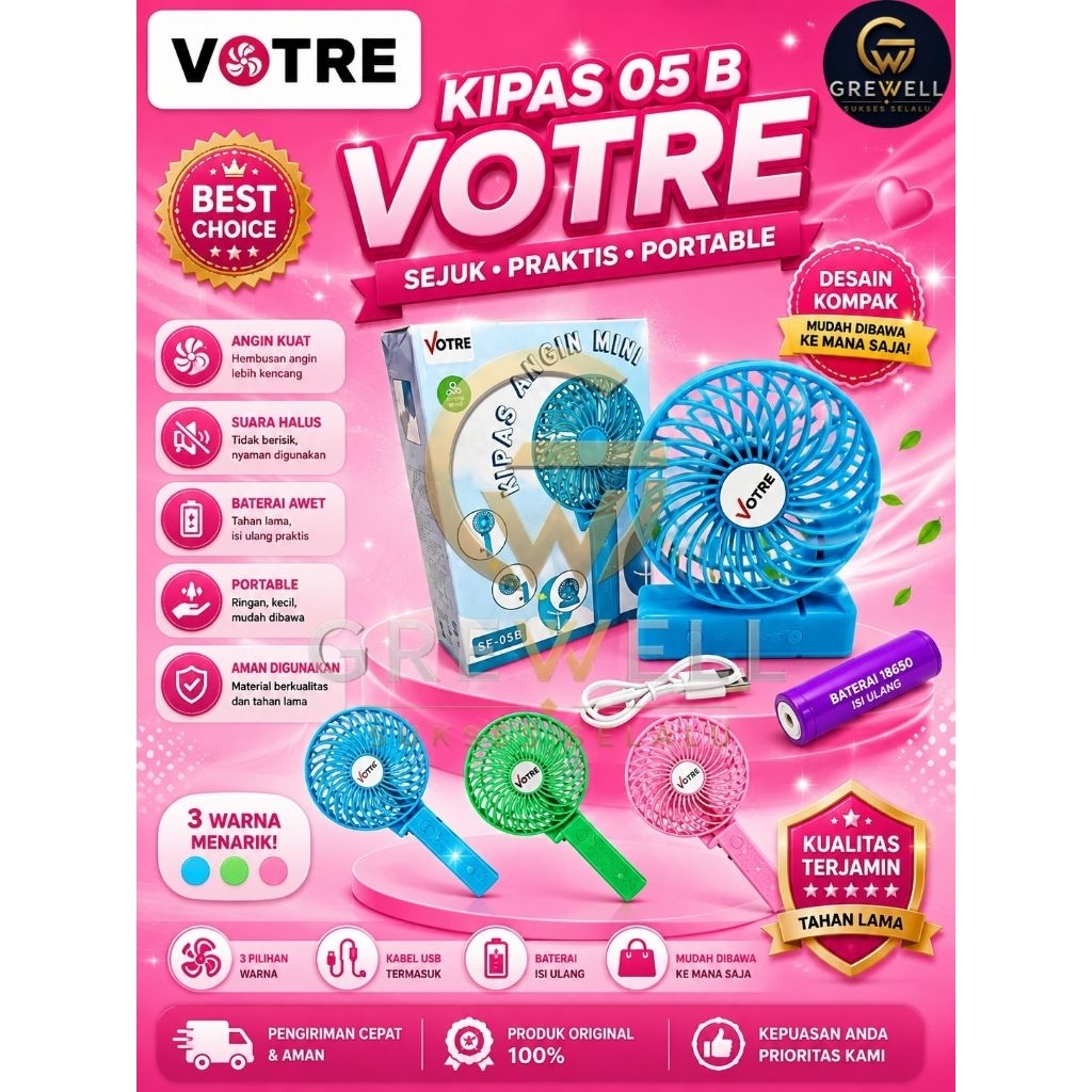 Kipas tangan portable Votre SF-05B