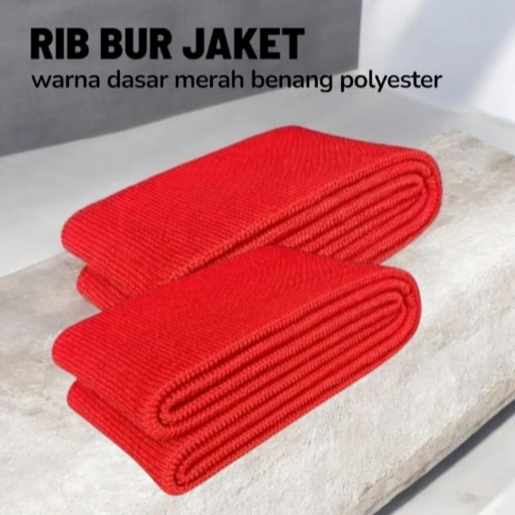 Kain Rib/bur Polyester untuk jaket bagian lengan kerah pinggang