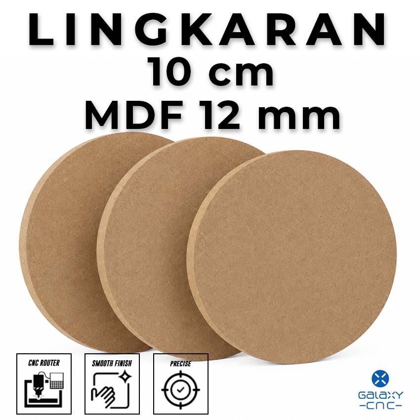 Lingkaran 10 cm - MDF 12 mm - MDF board / papan MDF kayu