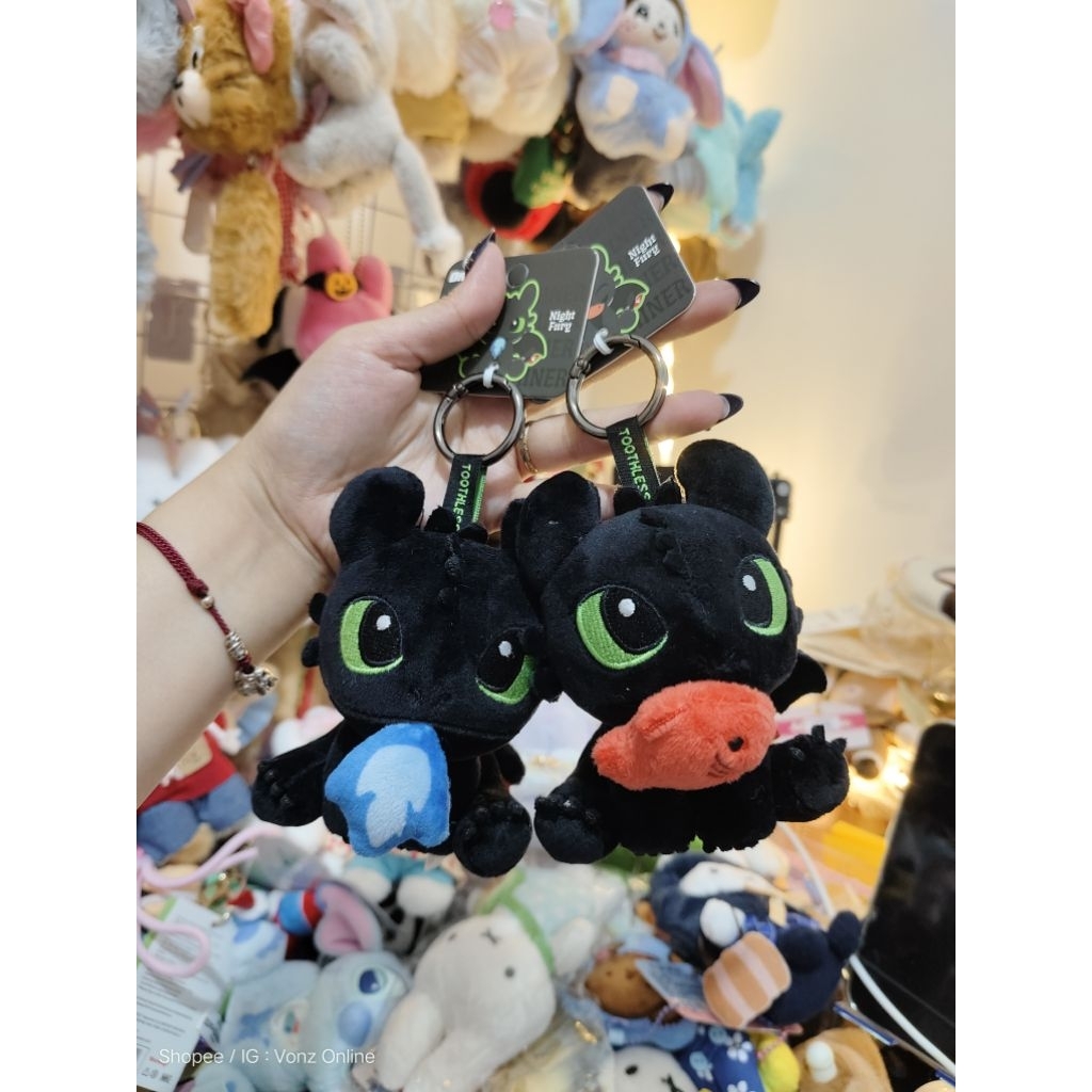 KEYCHAIN GANTUNGAN KUNCI DRAGON TOOTHLESS PLUSH LICENSE