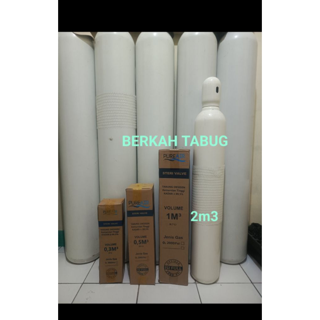 TABUNG OKSIGEN 0.3m3-0.5m3-1m3-2m3