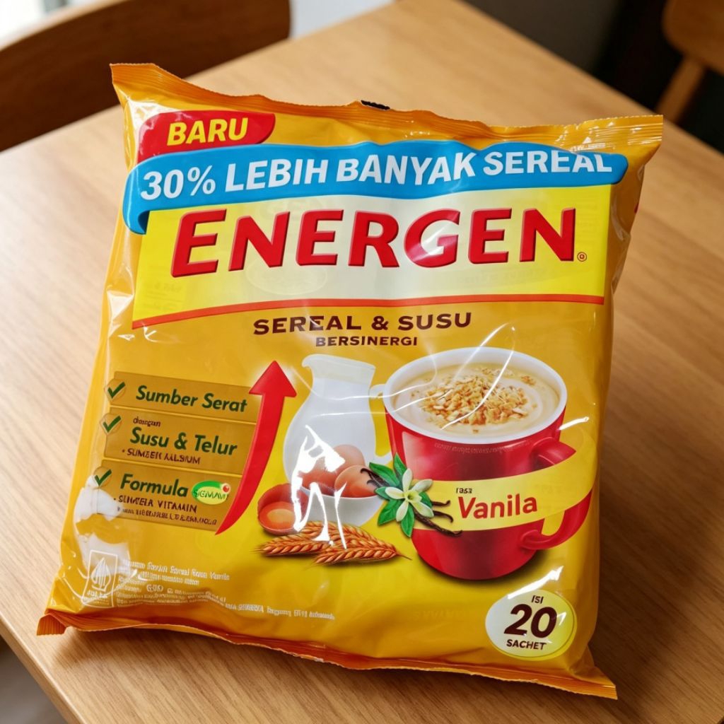 Energen sereal dan susu rasa Vanila isi 20 sachet