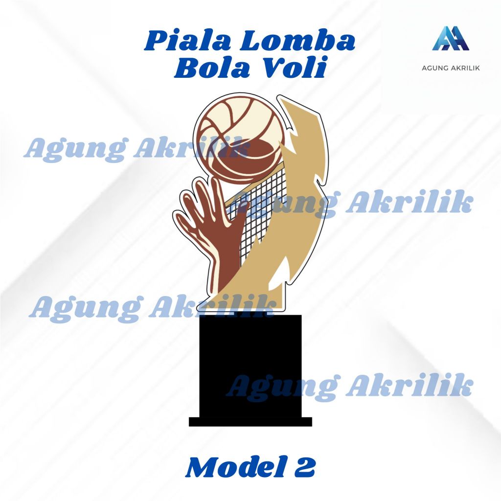 Piala Lomba Turnamen Bola Voli | Trophy Juara Voli Model 2