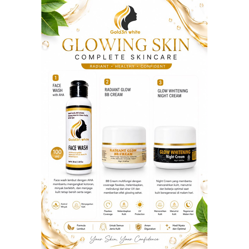 Skincare GOLD3N WHITE BPOM