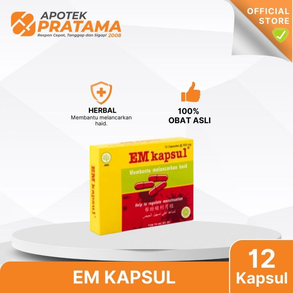 Em Kapsul isi 12kapsul / Em Kapsul Pelancar Haid