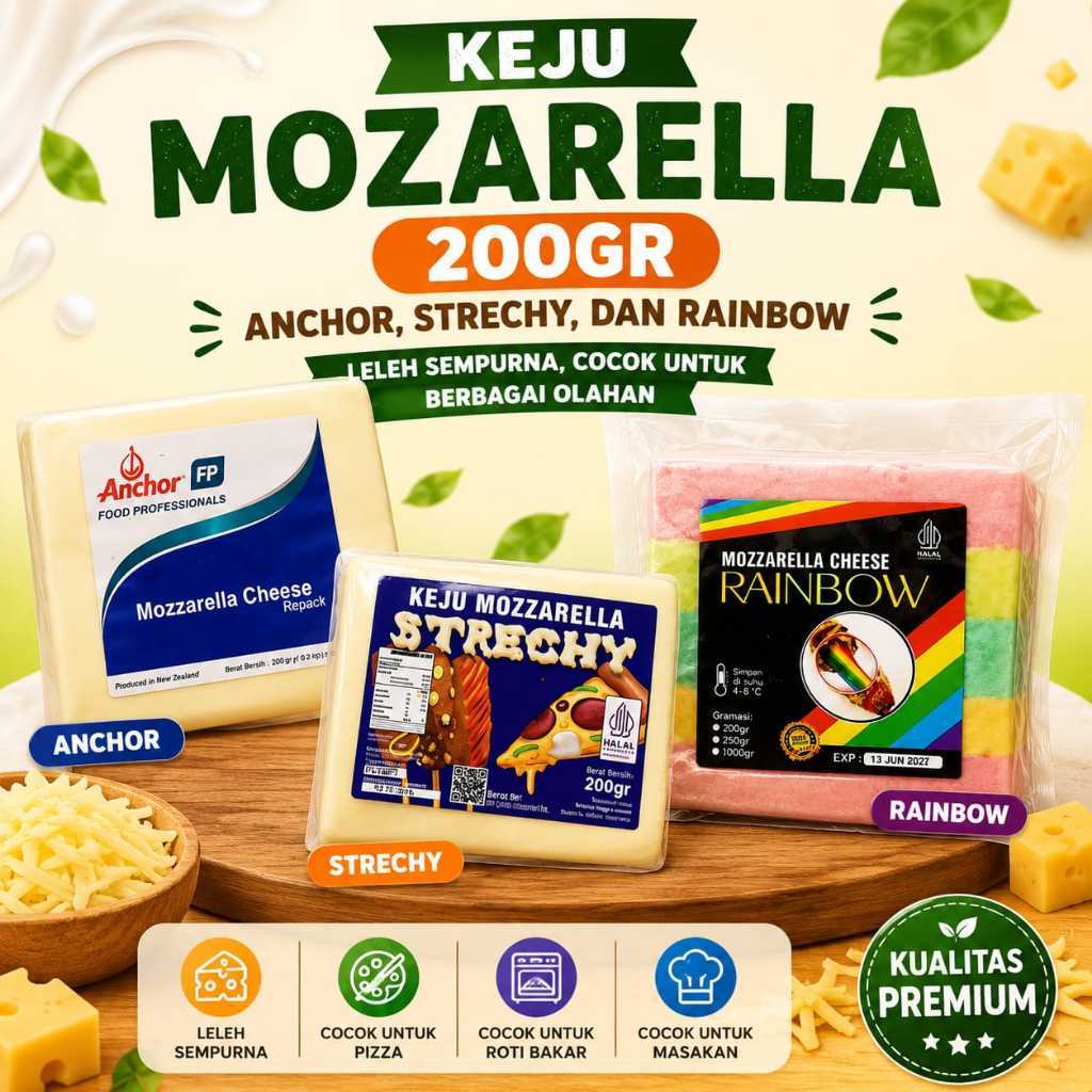 Cheese Mozarella Anchor / Strechy & Mozarella Rainbow