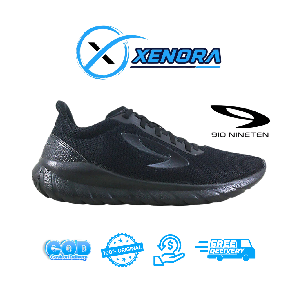 910 YASHA HITAM HITAM - Sepatu Lari / Yasha Hitam Hitam 910Nineten / Sepatu BTS / Sepatu Full Black