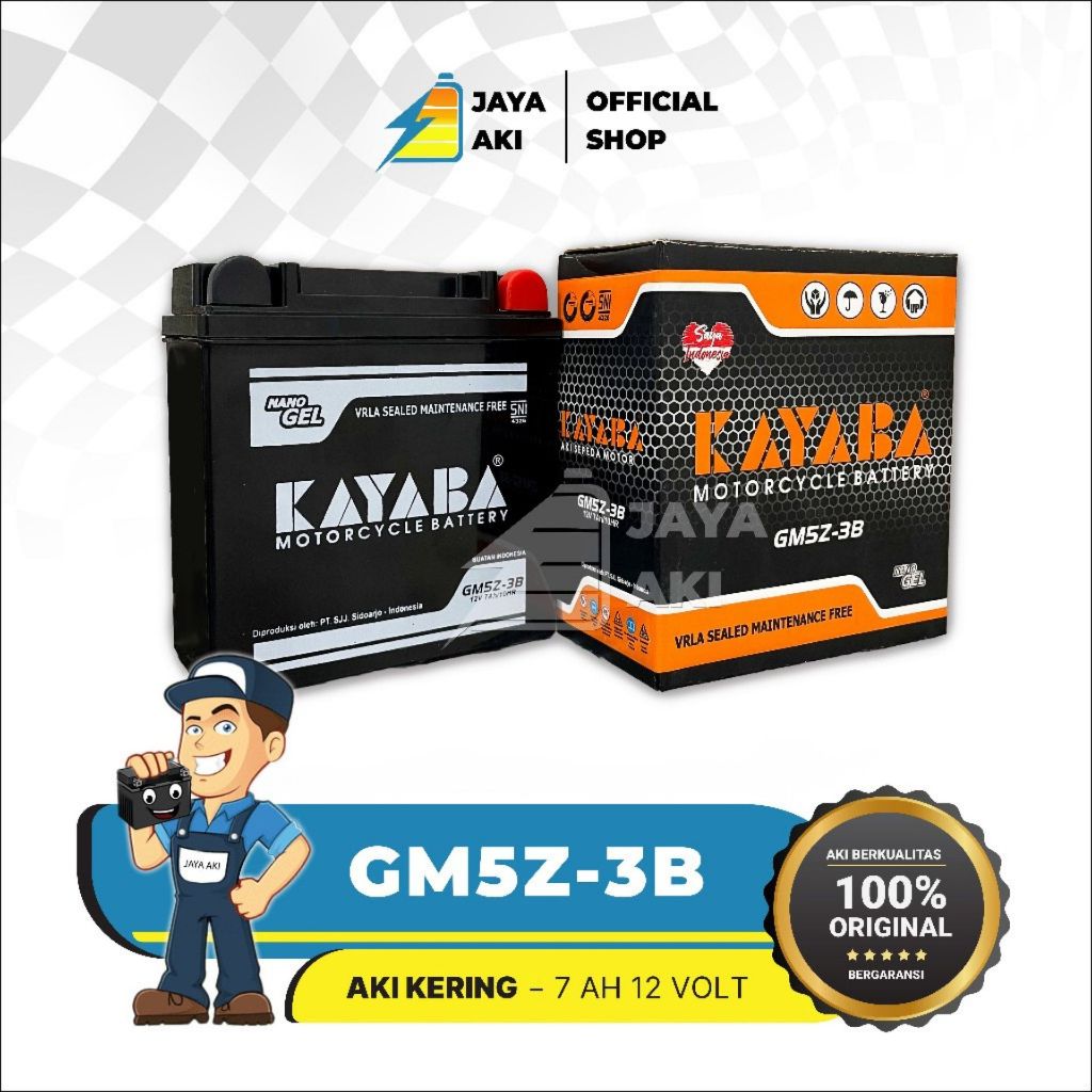 Aki Motor KAYABA GM5Z-3B AKI KERING MOTOR SUPRA X LEGENDA SUPRA FIT SHOGUN ASTREA MEGAPRO NEOTECH ME