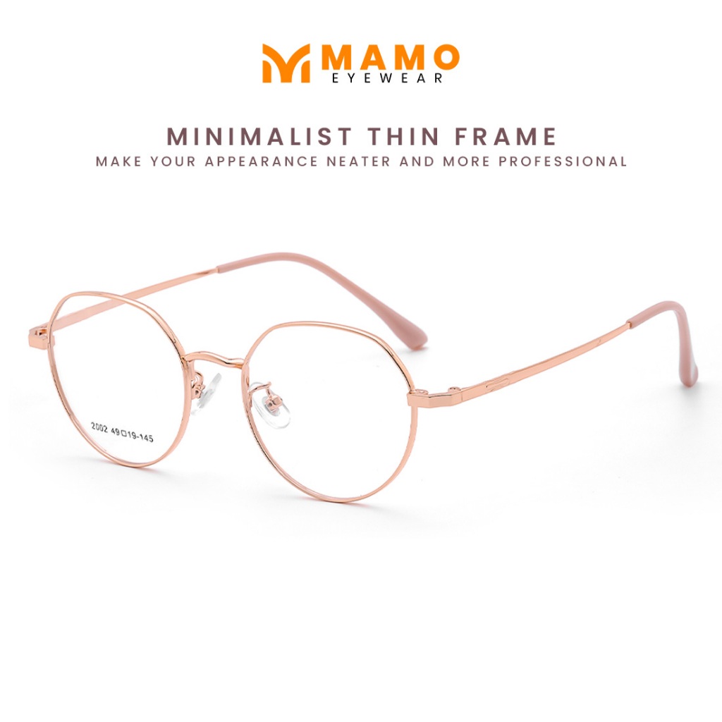 Mamo Kacamata Anti Radiasi Minus Pria Wanita Geometric Frame Optik Lensa Anti Radiasi Bluecromic Pho