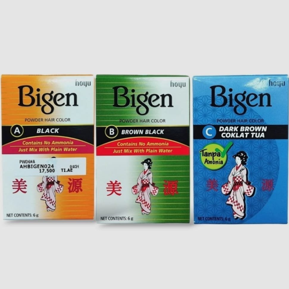 Semir Rambut Bigen 6g Powder / Pewarna Rambut Bigen
