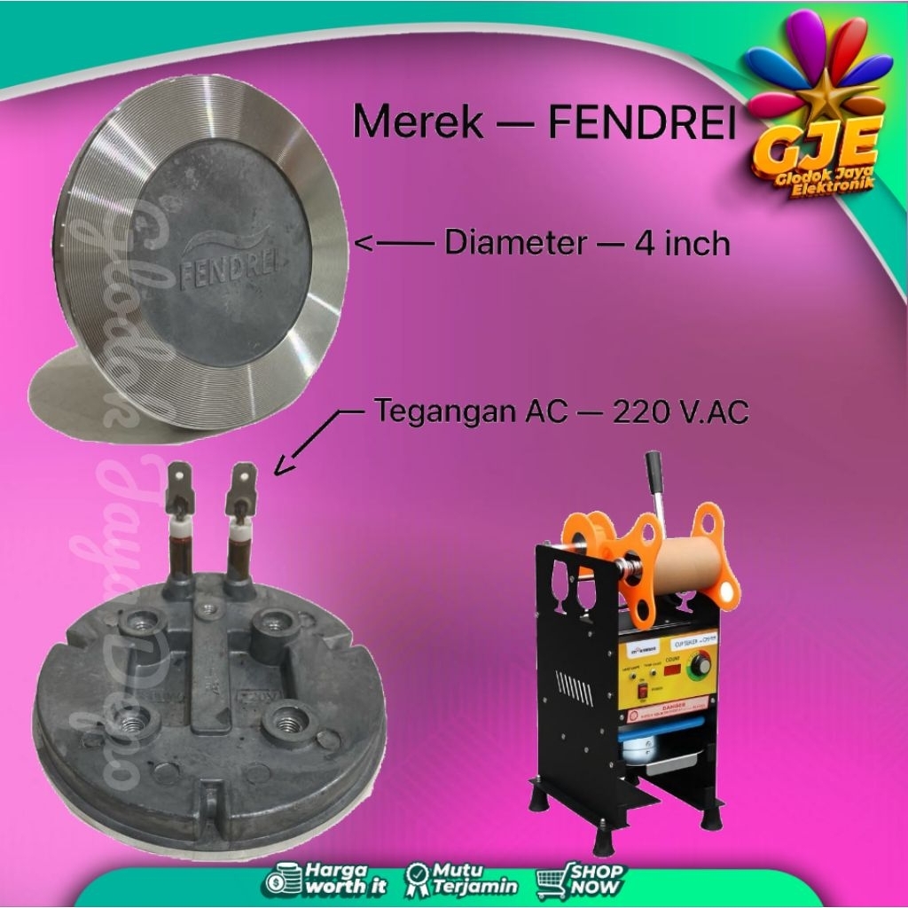 ELEMEN CUP SELLER FENDREI 220VOLT PEMANAS MESIN CUP