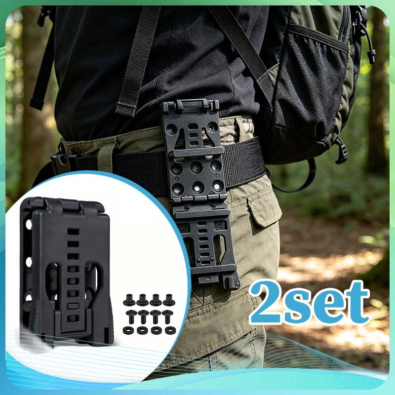 2pcs Dudukan Holster Clip Holster Pisau Quick Release Kydex Clip Pisau Belt Attachment Tactical Hols