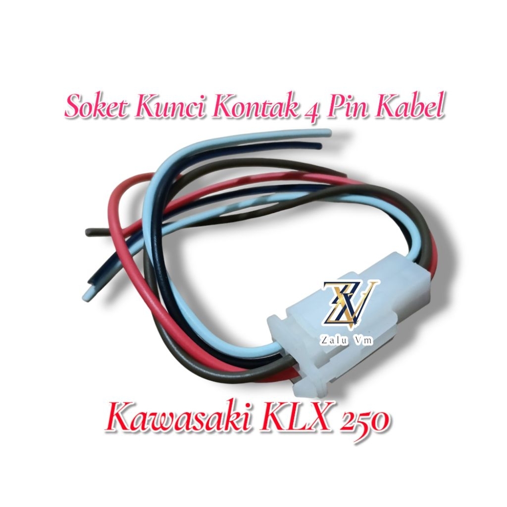 soket kunci kontak Kawasaki klx 250 pin 4 kabel kabel soket sambungan kunci kontak klx 250
