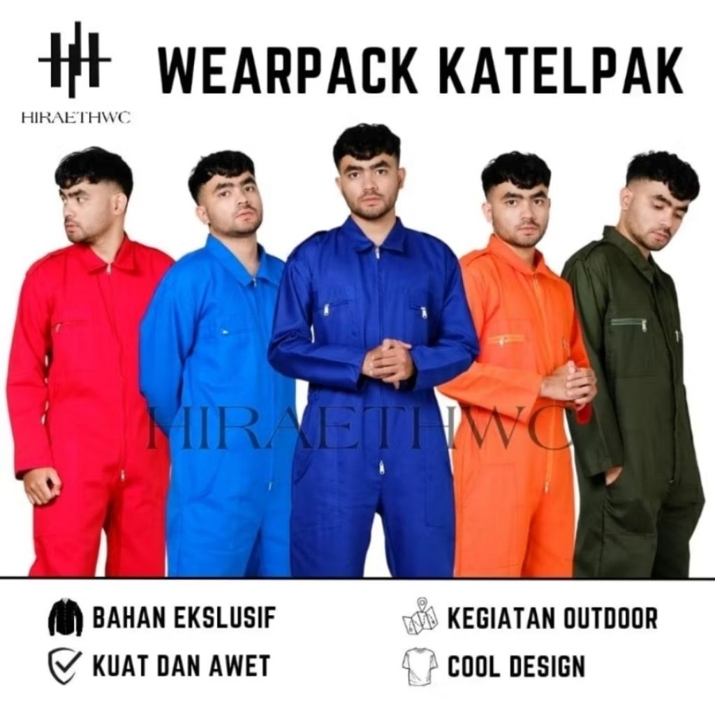 Wearpack terusan|wearpack safety|baju mekanik|baju praktek smk|baju bengkel