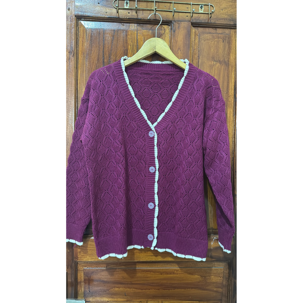 cardigan magenta