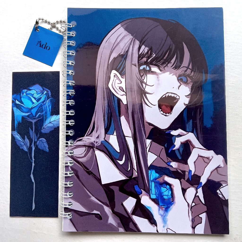 ADO UTAITE J-POP NOTEBOOK A5 HARDCOVER GLOSSY GET MINI BAGCHARM AND BOOKMARK