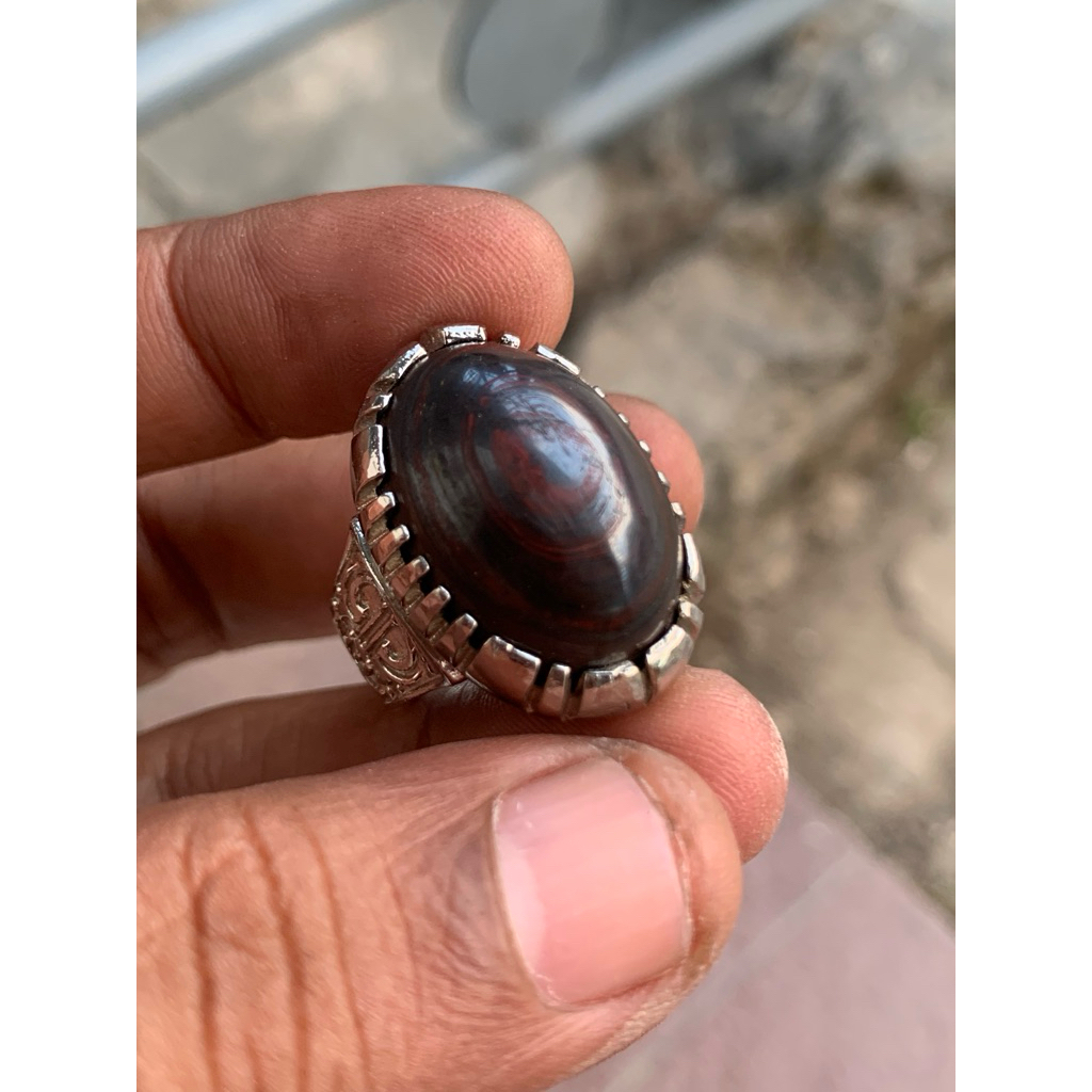 batu akik badar besi mexico motif puser bumi natural alami 100%
