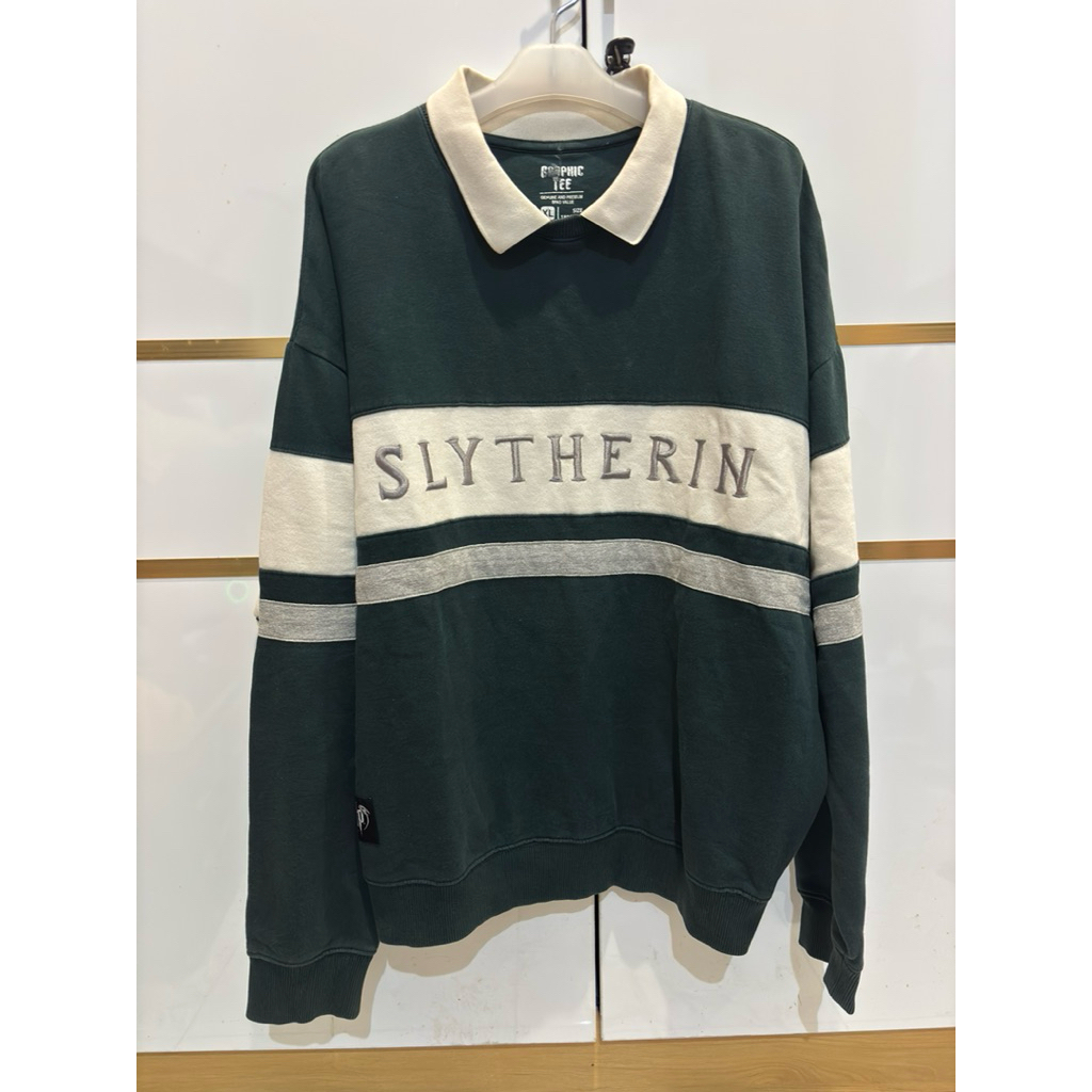 Baju polo rugby Graphic tee x Harry Potter Slytherine