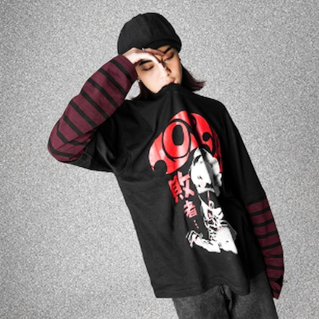 Oortcloude Double Layer Losers Oversize - Maroon Black