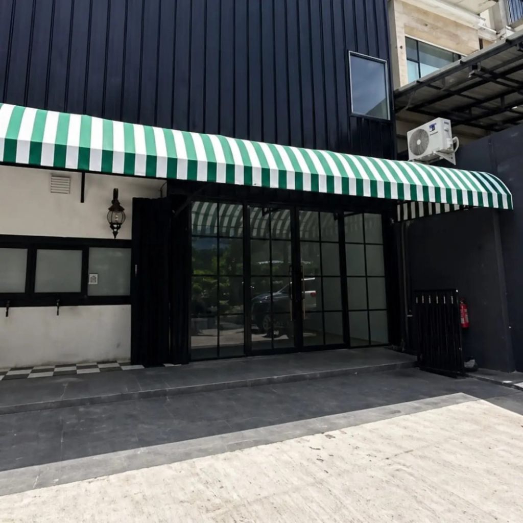 kanopi kain awning lengkung anti air