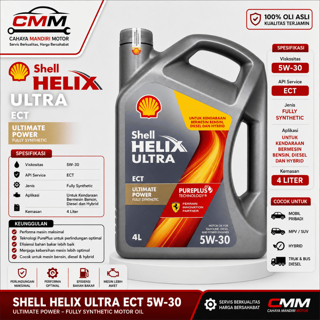 SHELL HELIX ULTRA ECT 5W-30 Fully Synthetic 4L