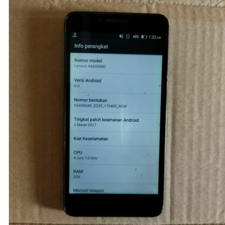 (Promo) Hp Lenovo a6600+ 2/16gb second