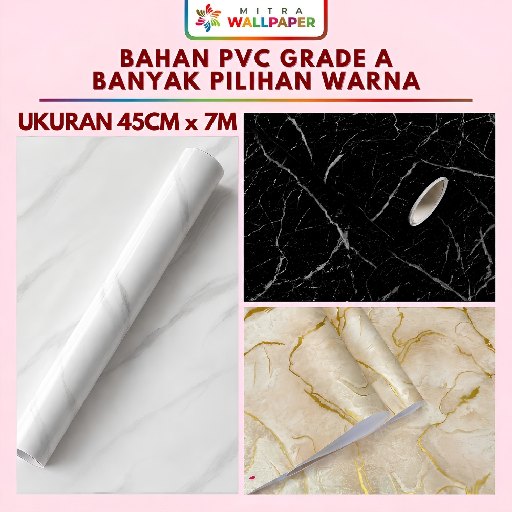 Stiker Wallpaper Dinding Motif Marmer Marble Putih Walpaper Marmer Marbel Dinding Dapur