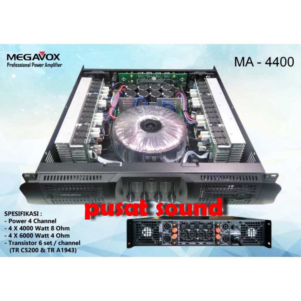 Power megavox ma4400 Original 4 channel MA 4400