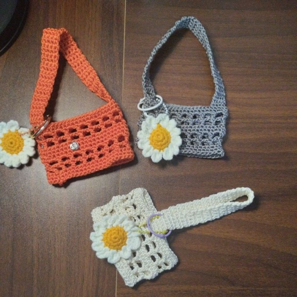 [Cutetiks] cup holder rajut bunga|cup holder rajut custom|tempat minum rajut