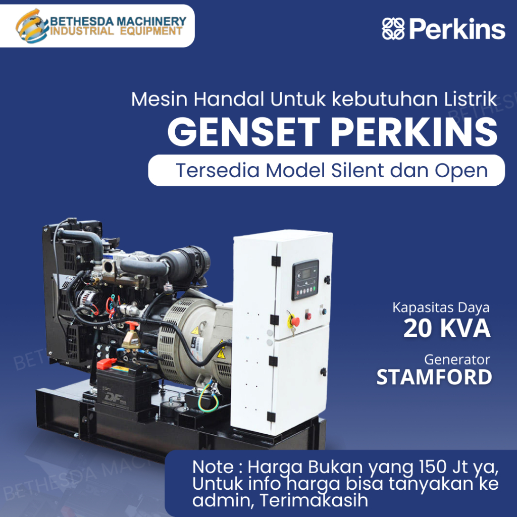 Genset 20 Kva Silent Perkins Stamford 20Kva