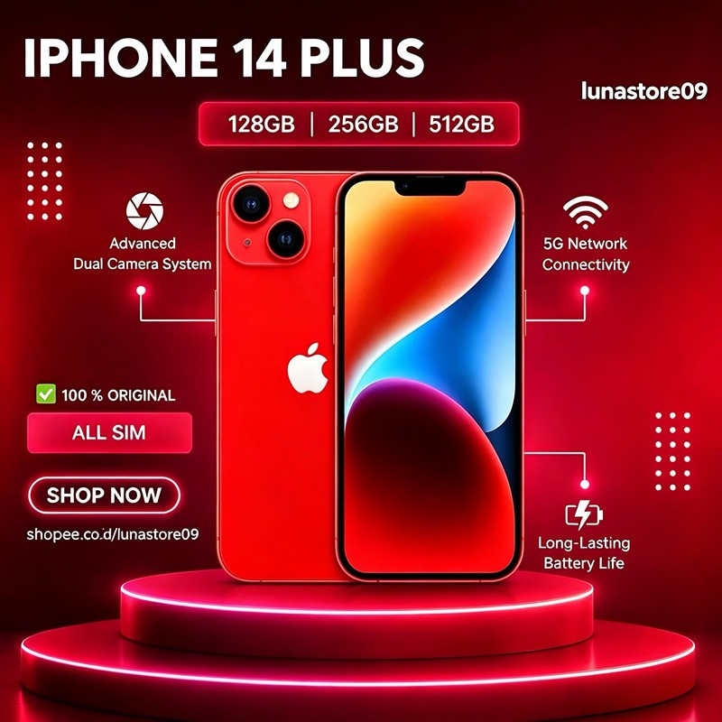 iPhone 14 PLUS/14 128GB/256GB/512GB Second Mulus Ex Inter Ori 100% iphone 14 plus