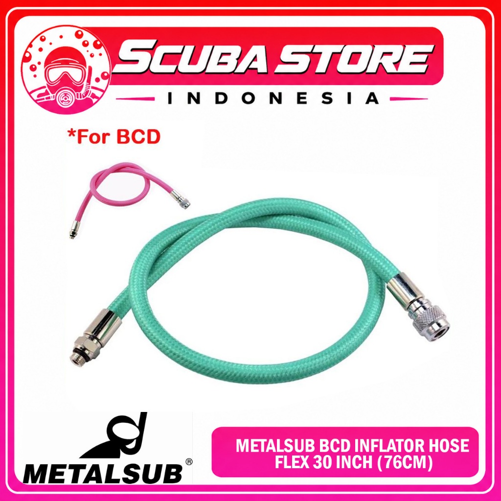 Low Pressure Lp Hose Diveflex Metalsub BCD Inflator Braided 30 Inch 76cm Selang BC Scuba Diving Sela