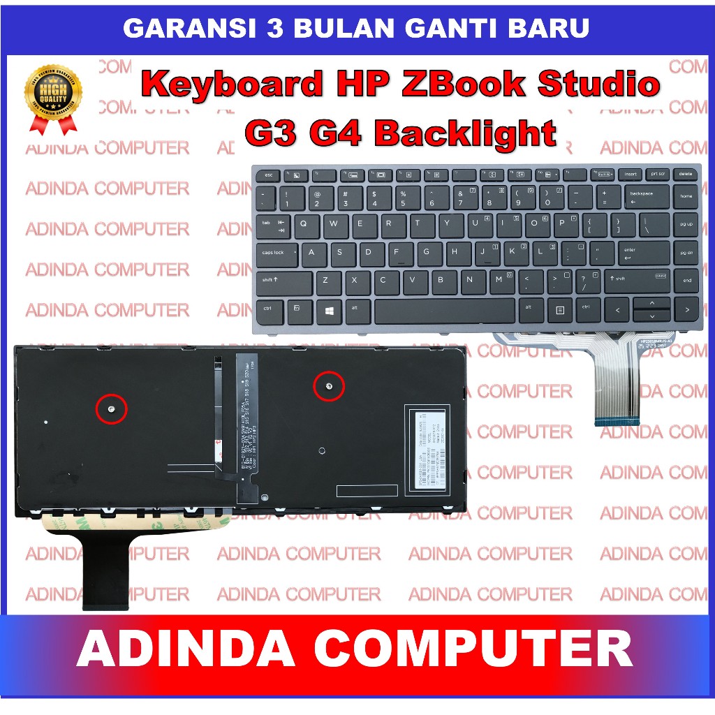 Keyboard HP ZBook Studio G3 G4 Mobile Workstation Backlight