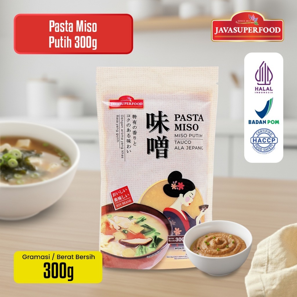 HALAL PASTA MISO PUTIH JAVA SUPER FOOD 300GR / TAUCO ALA JEPANG UNTUK MISO SOUP RAMEN UDON / MISO PA