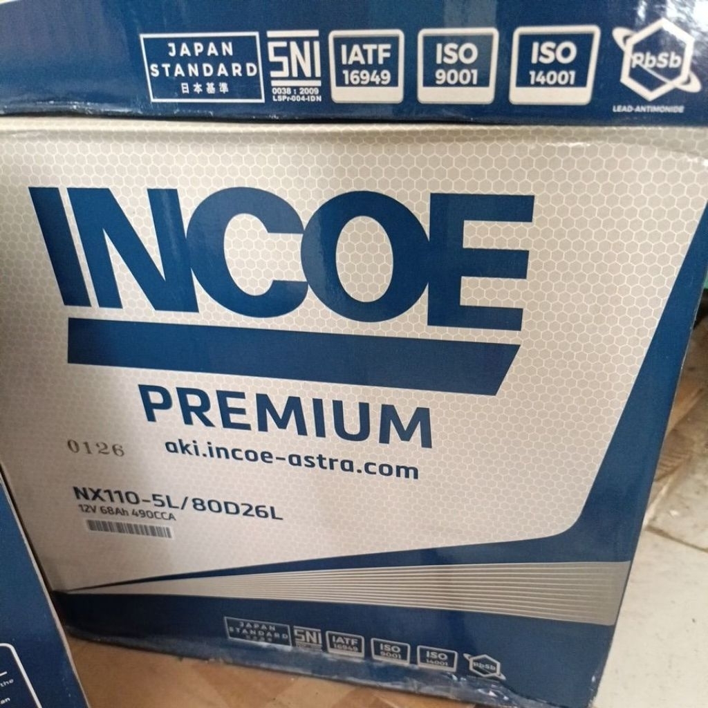 INCOE AKI BATERAI MOBIL NX110-5L 80D26L