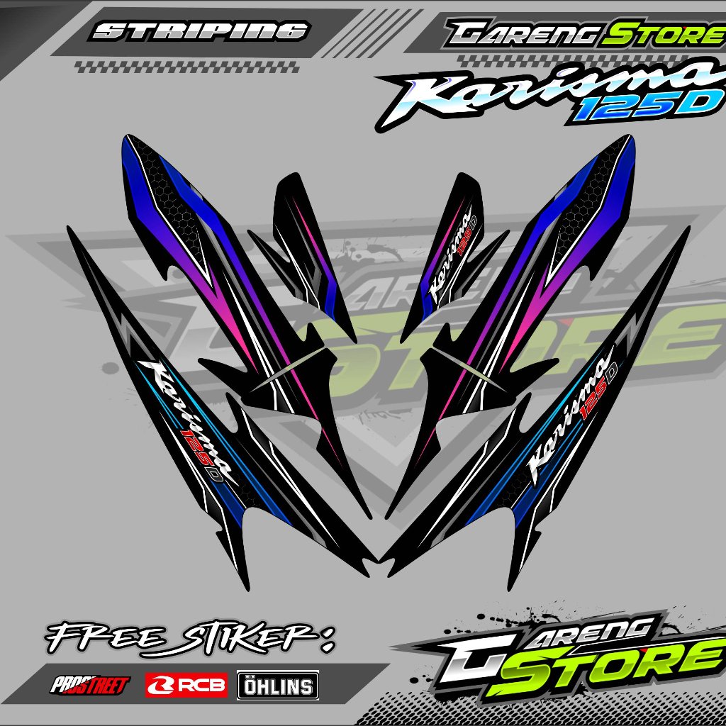 STRIPING VARIASI HONDA KARISMA 125 X/ STICKER LIST VARIASI MOTOR KARISMA 125 X