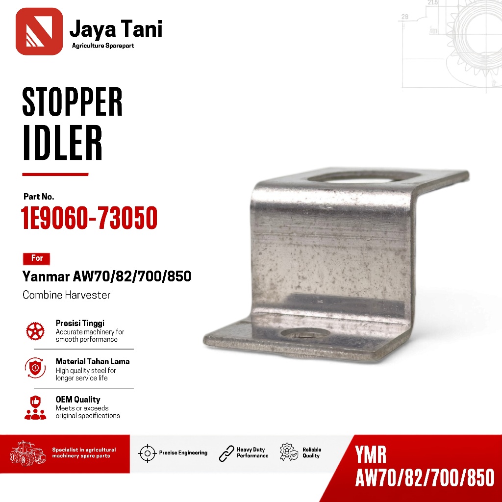 STOPPER IDLER TENSIONER 1E9060-73050 PENAHAN BATANG TENSION TRACK YANMAR AW70V AW82V