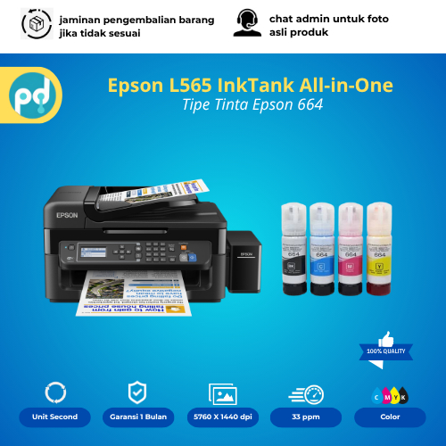 printer epson l565 all in one printer warna - wifi