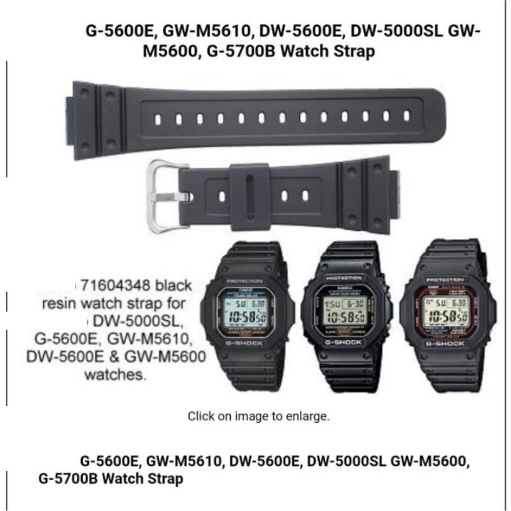 STRAP TALI  DW 5000SL DW 5600E DW 5700 DW 5750 G 5600 GW M5600 GW M5610 free spring bar