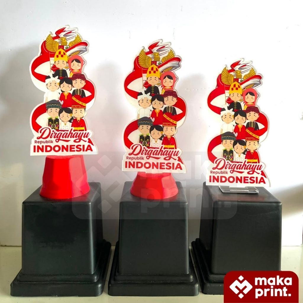 Piala Akrilik Kemerdekaan SET juara 123 ( MODEL B )- piala agustusan - piala akrilik kemerdekaan - P