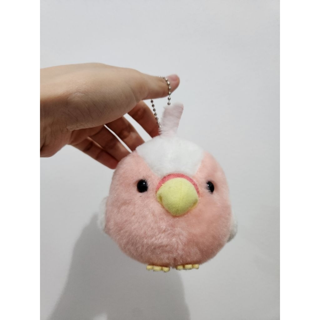 Amuse Keychain Burung Parrot Pink
