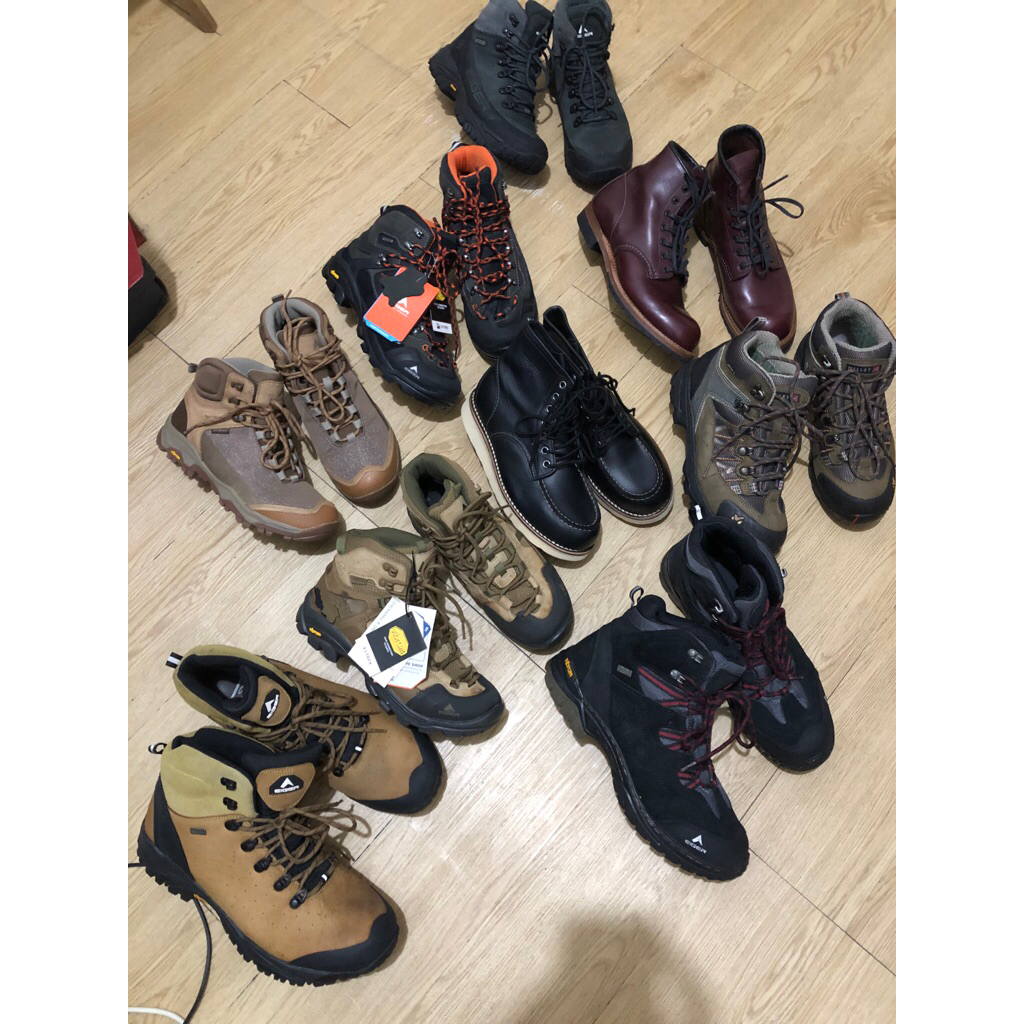(HARGA NET / PAS) HIKING BOOTS AND HERITAGE BOOTS USED CONDITION / BOOTS / BOOTS PRELOVED / JUAL BOO