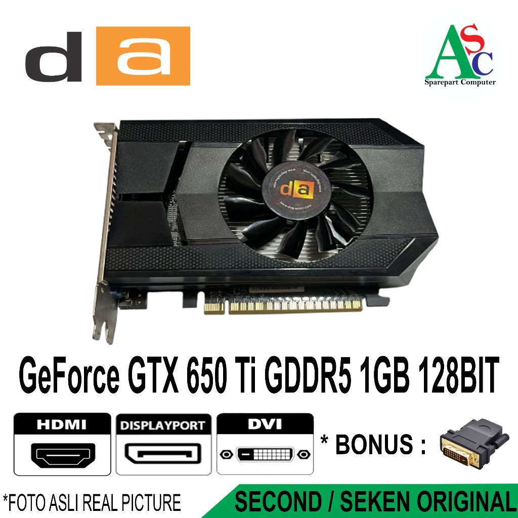 VGA Original GTX 650 Ti GDDR5 1GB 128 Bit