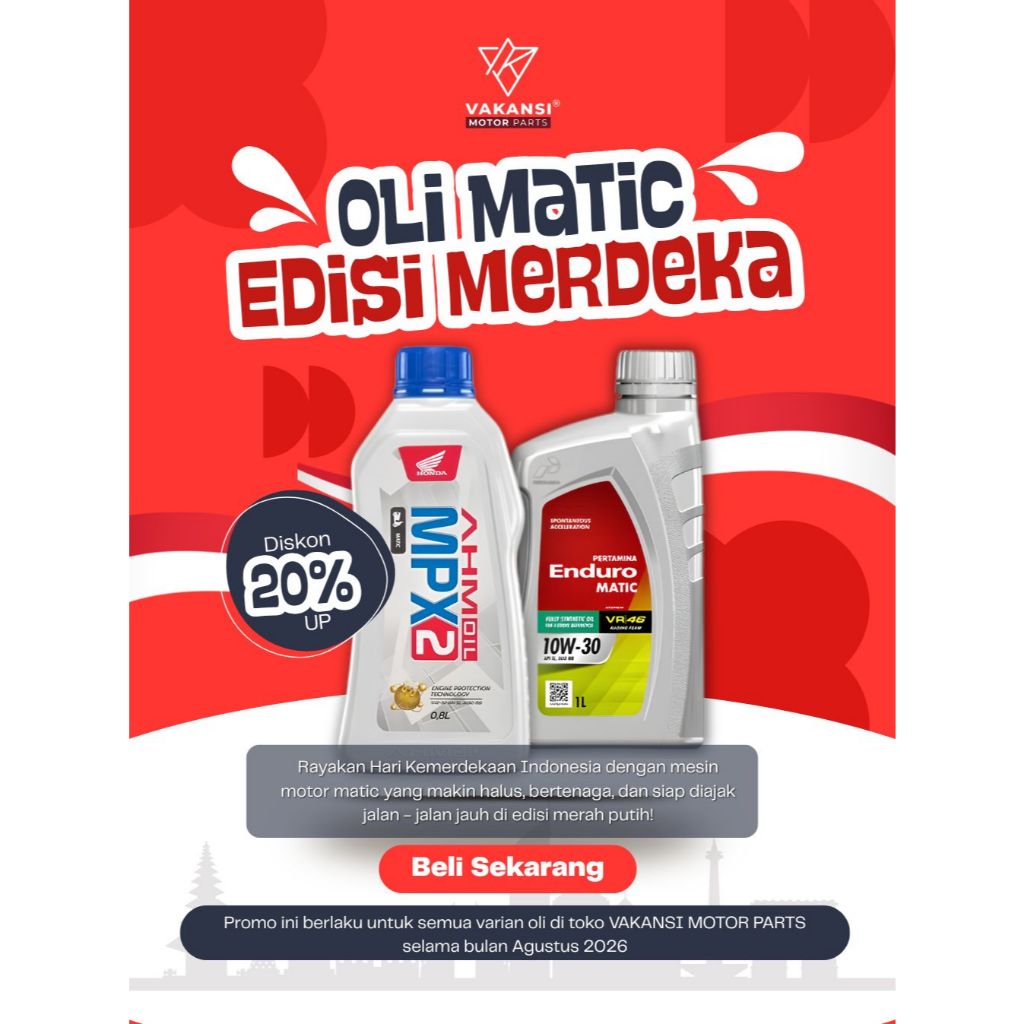 Oli Mesin Matic Pertamina Enduro Matic 10W-30 1 L Oli Motor Matic