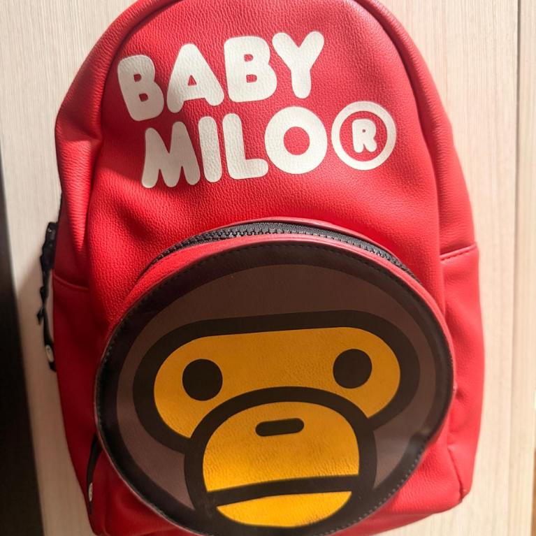 Tas Backpack A Bathing Ape (BAPE) Baby Milo Red Preloved Very Good Condition