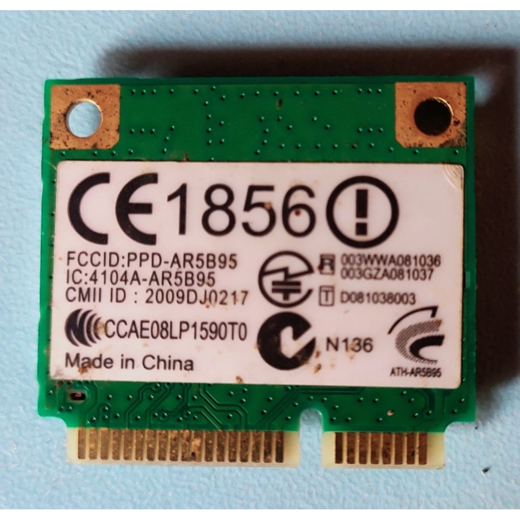 WiFi Card Atheros AR5B95 Half Mini PCIe Wireless Adapter Bekas Cabutan Laptop