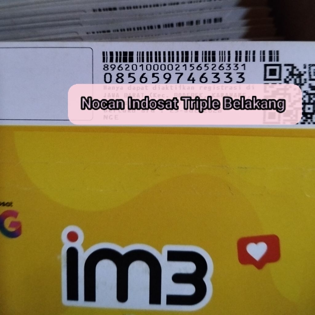 F) Indosat Cantik Triple Belakang nomor cantik Indosat