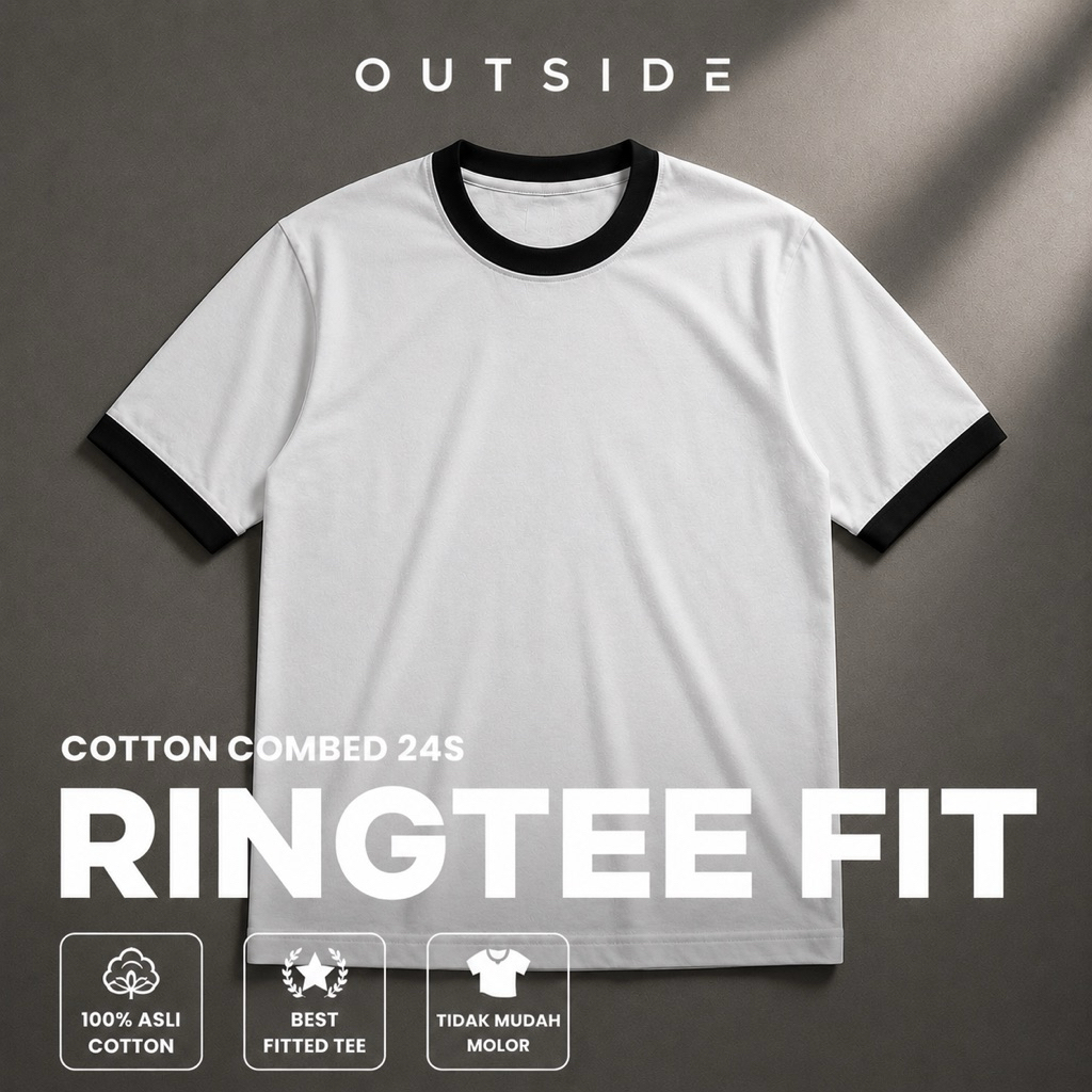 Fitted Tee Ringer Premium Classic Ringer Tee