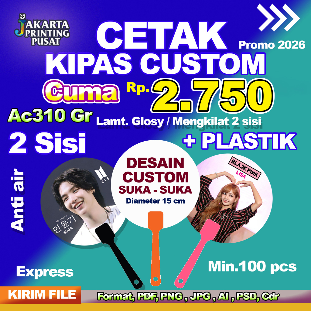 KIPAS CUSTOM/ CUSTOM KIPAS /  SOUVENIR / EVENT/ UNDANGAN / DI PALSTIKIN SATU SATU YA